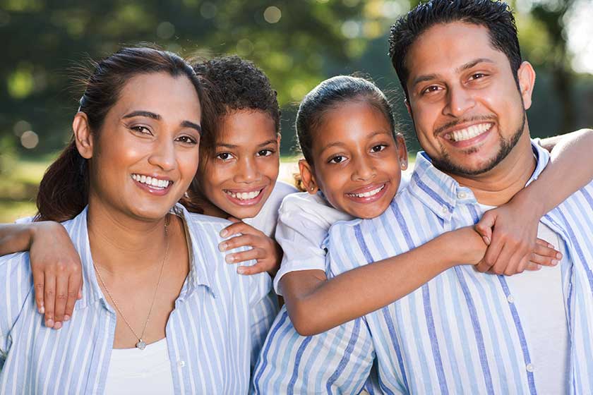 Indian family having fun together